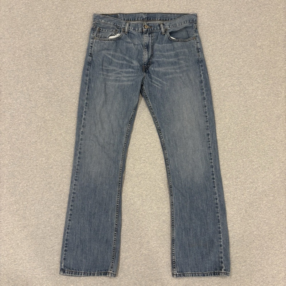 Levis 527 Boot Cut Jeans Mens Size 36x34 Blue Denim Medium Wash Wide Leg Western